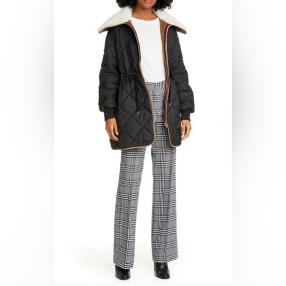 See By Chloe Plaid High Rise Wide Leg Pants - Picture 2 of 6